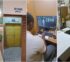 Digital imaging at a remote healthcare facility in Benin: approach to the department, imaging department entrance, radiographer at the digital radiography workstation, and the X-ray room with flat panel detector